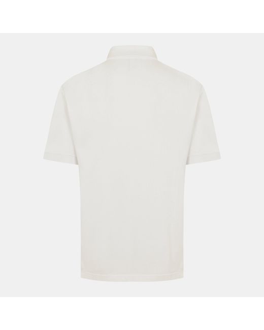 Lacoste White Short-Sleeve Polo Shirt for men