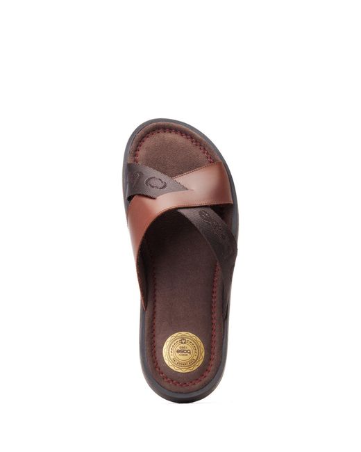 Base London Brown Webb Slider for men
