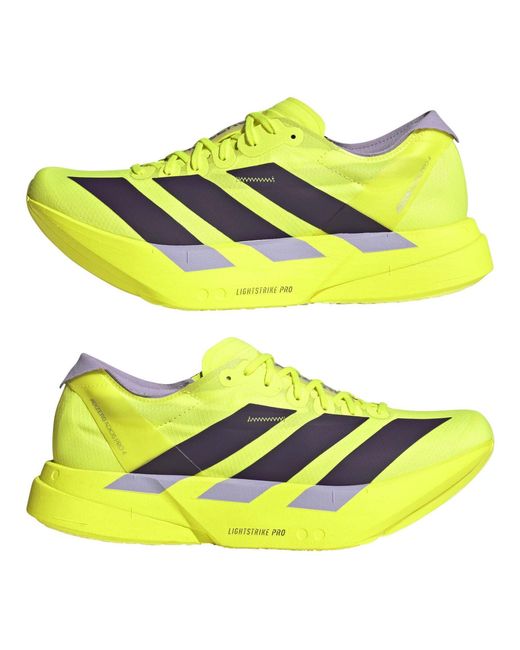 Adidas Yellow Adizero Adios Pro 4 Shoes for men