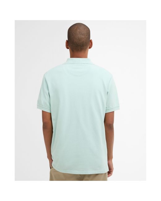Barbour Blue Short Sleeve Polo Shirt for men