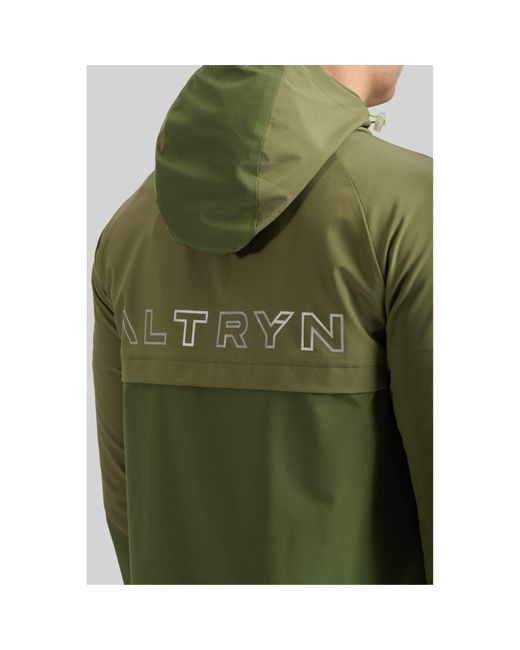 ALTRYN Green Wooderson V2 Water Resistant Reflective Hooded Long Sleeve Softshell Jacket for men