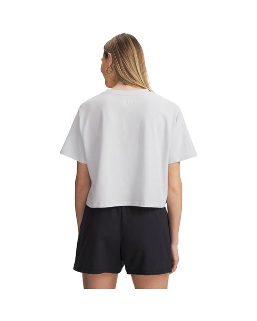 Under Armour Gray Rival Boxy T-Shirt Distant Medium Heather