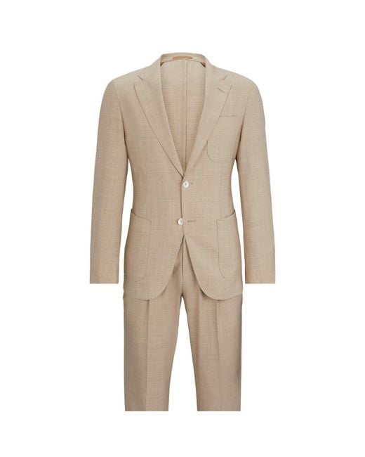 Boss Natural Hbc Lheston 2 Pcs 242 Camel Suit for men