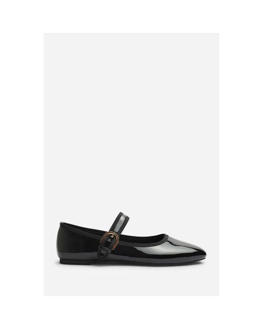Where's That From Brown Where's Mary Jane Ballet Flats With Buckle Detail