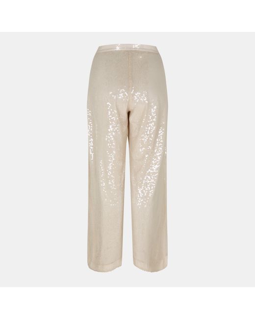 Boss Natural C Tallets Sequinned Wide Leg Trousers
