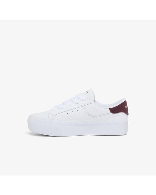 Lacoste White Ziane Platform Trainers