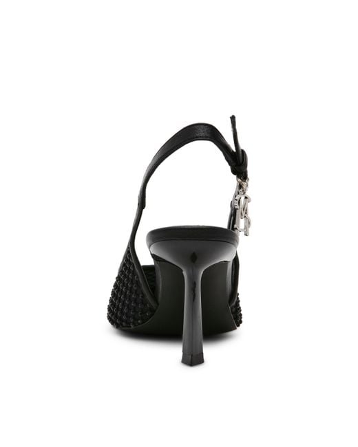 Steve Madden Black Vixen Mesh Slingbacks