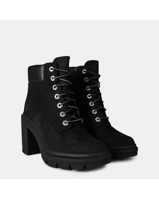 Timberland Black Allington Lace-Up Heeled Boots