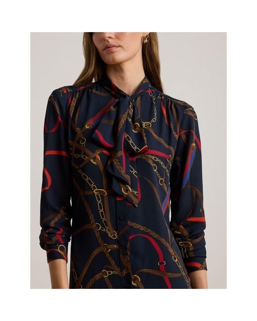 Ralph Lauren Blue Cadulah Mini Dress