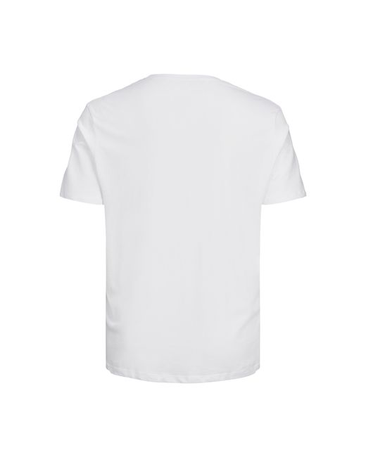 Jack & Jones White Jack Short Sleeve Logo T-Shirt Plus Size for men