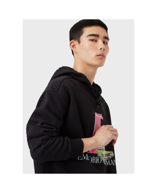 Emporio Armani Black Hoodie for men