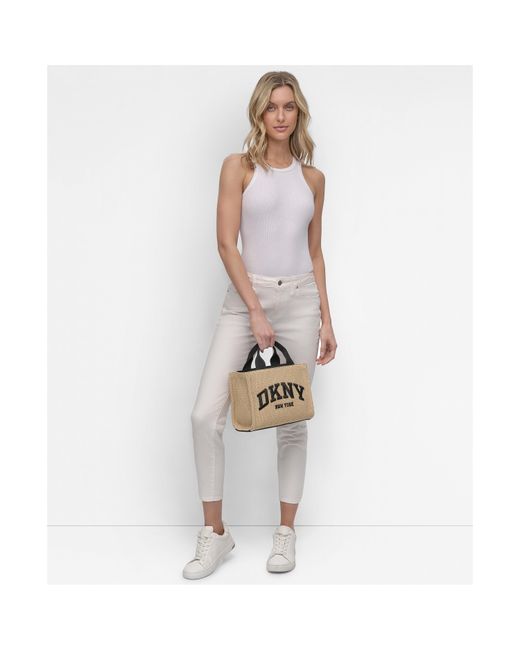 DKNY Metallic Straw Bag
