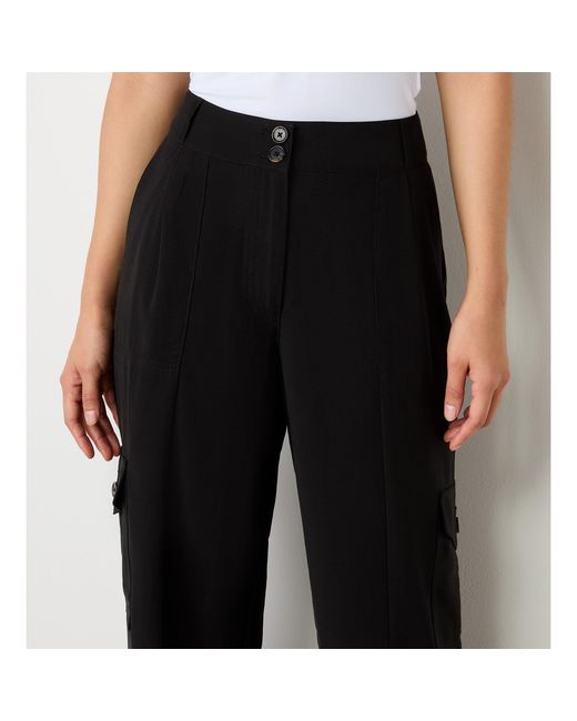 Finery London White Sara Cargo Trousers