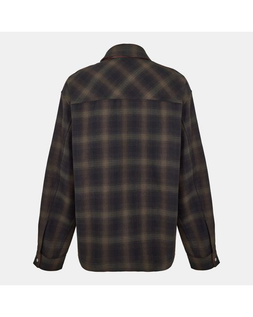 Represent Black Long-Sleeve Patterned Shirt for men