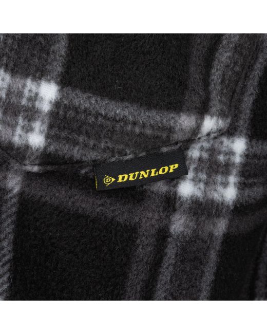 Dunlop Black Full Zip Checked Hoodie for men
