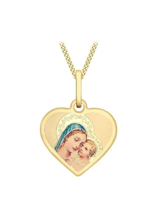 Be You Metallic 9ct Madonna & Child Heart Necklace