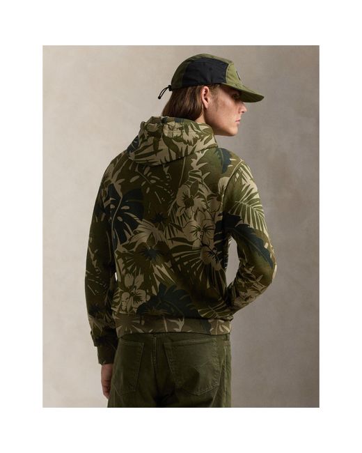 Polo Ralph Lauren Green Palm-Camo Double Knit Hoodie for men