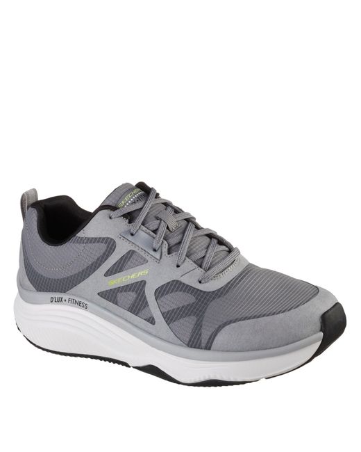 Skechers Gray Dlux Fit Training Shoes for men