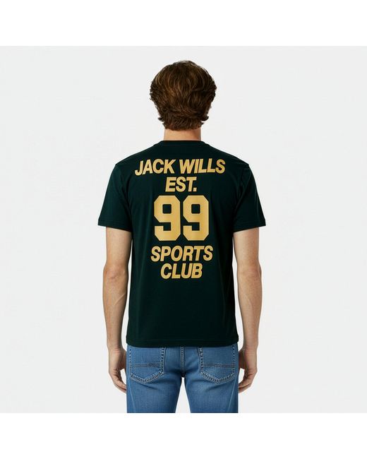 Jack Wills Green Felt Applique T-Shirt for men