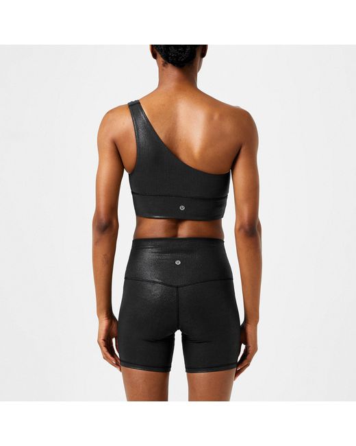 lululemon athletica Black Align Asymmetrical Ribbed Sports Bra