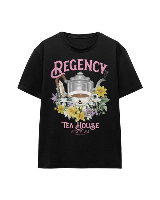 Bridgerton Black Regency Tea House T-Shirt
