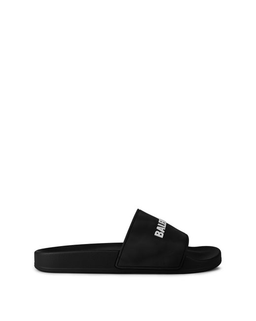 Balenciaga Black Logo Sliders for men
