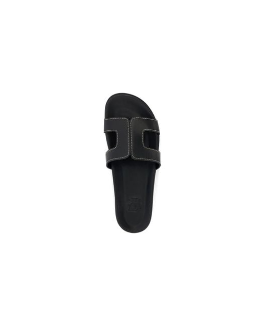 Dune Black Loupa Flat Sandal