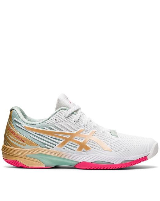 Asics White Solution Speed Ff 2 Tennis Shoes