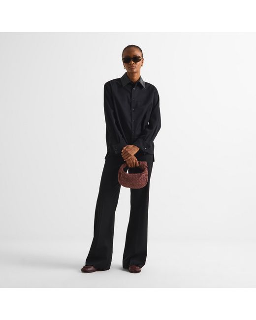 Bottega Veneta Black Bv1440Sa Rectangle Sunglasses