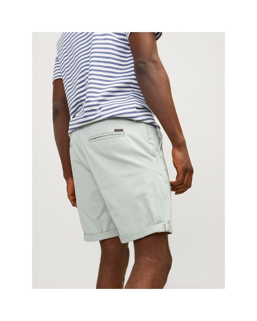 Jack & Jones White And Chino Shorts for men