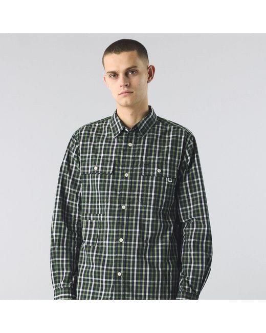 Pretty Green Green Pelton Check Long-Sleeve Patterned Shirt for men