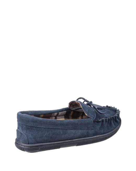Cotswold Blue Alberta Moccasin Slipper for men
