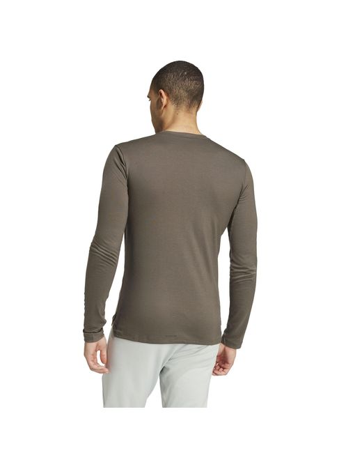 Adidas Green Workout Long-Sleeve Top for men