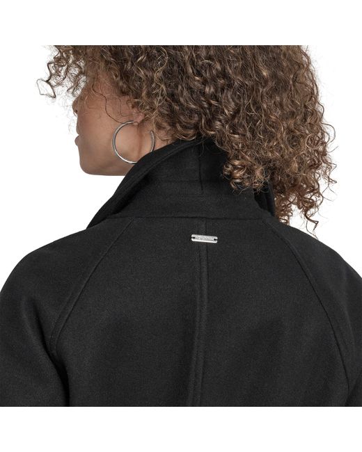 DKNY Black Wrap Overcoat