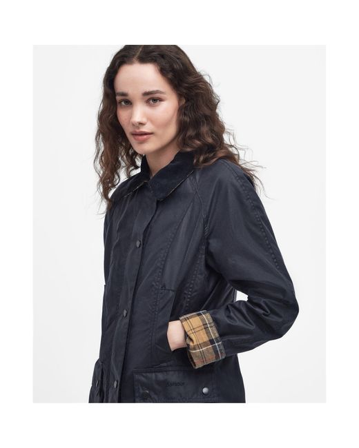 Barbour Blue Beadnell Wax Jacket