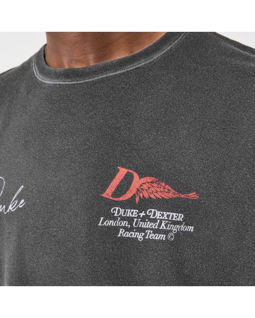 Duke & Dexter Black Oversized T-Shirt for men