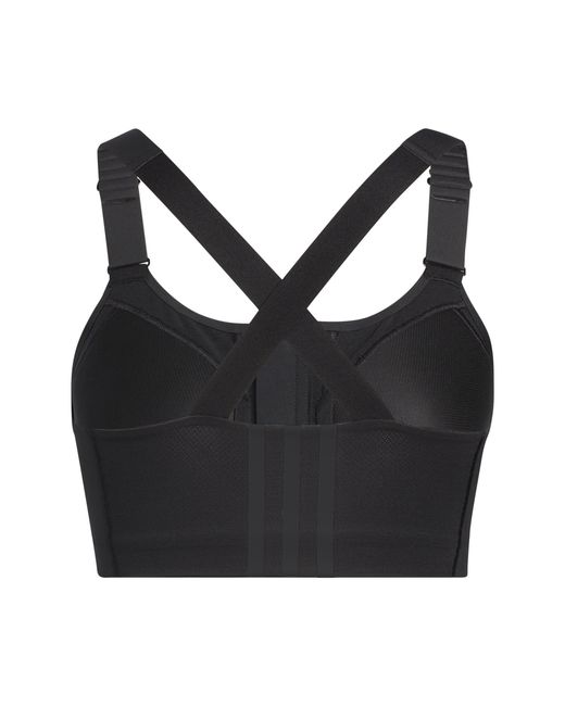 Adidas Black Tlrd Impact Luxe Training High Support Zip Bra