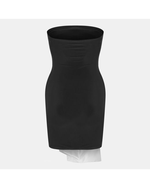 AX Paris Black Contrast Bow Detail Strapless Bodycon Mini Dress