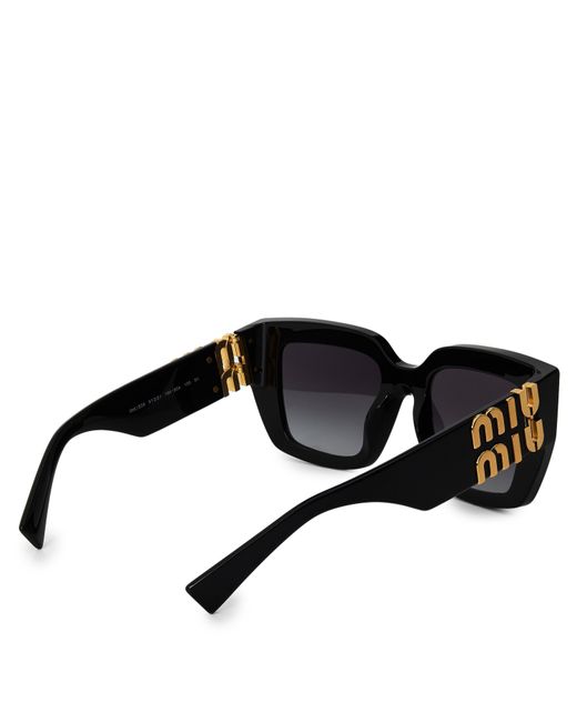 Miu Miu Black Rectangle Sunglasses