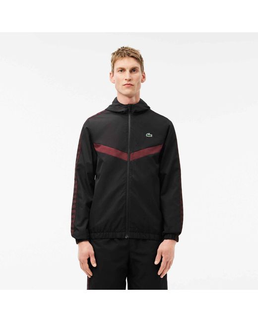 Lacoste Black Taped Tracksuit Top for men