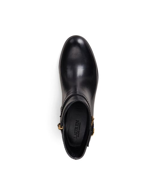 Ralph Lauren Black Brook Flat Ankle Boot