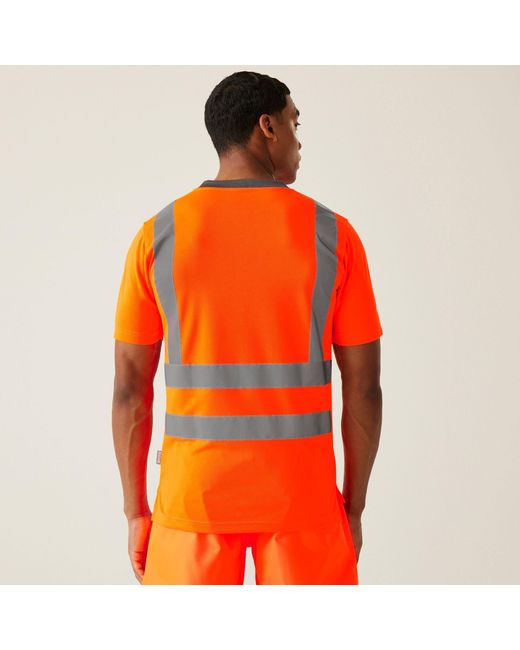 Regatta Orange Hi-Vis Pro Contract T-Shirt for men