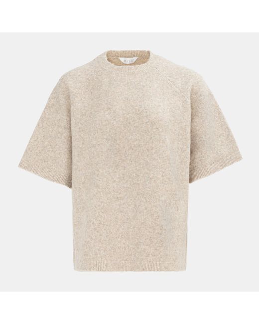Miso Natural Short Sleeve Knit Tee