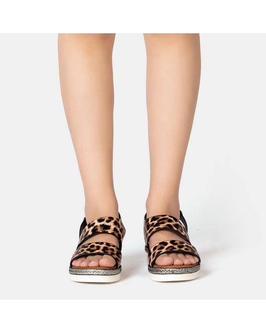 Firetrap Black Ella Ladies Back-Strap Wedge Sandals