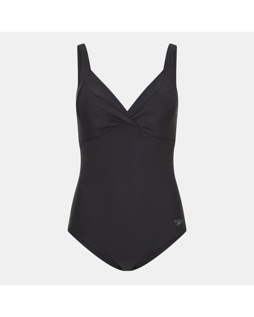 Speedo Black Shaping Cross Knot Swimsuit