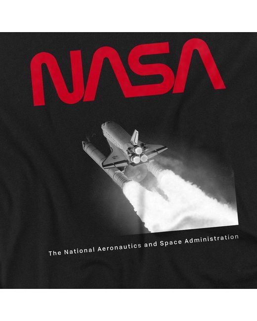 NASA Black Flight Cotton T-Shirt for men
