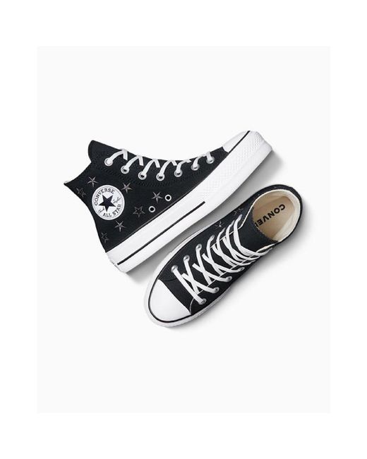 Converse Black Chuck Taylor All Star Lif Canvas High-Top Trainers