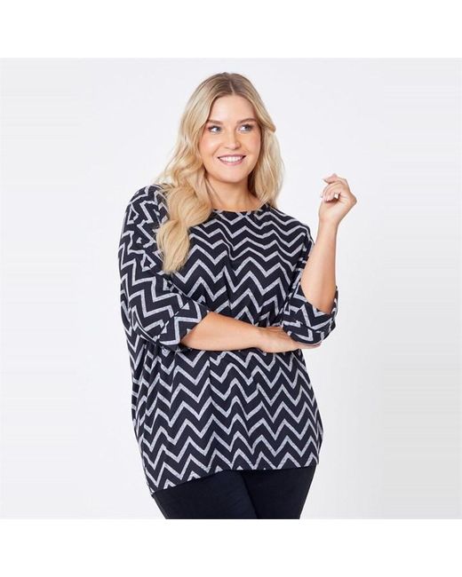 Be You Blue You Supersoft Zag Tunic