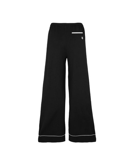 The Couture Club Black Knitted Panel Trousers