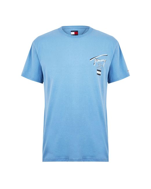Tommy Hilfiger Blue Tjm Sign City Regular Fit T-Shirt for men